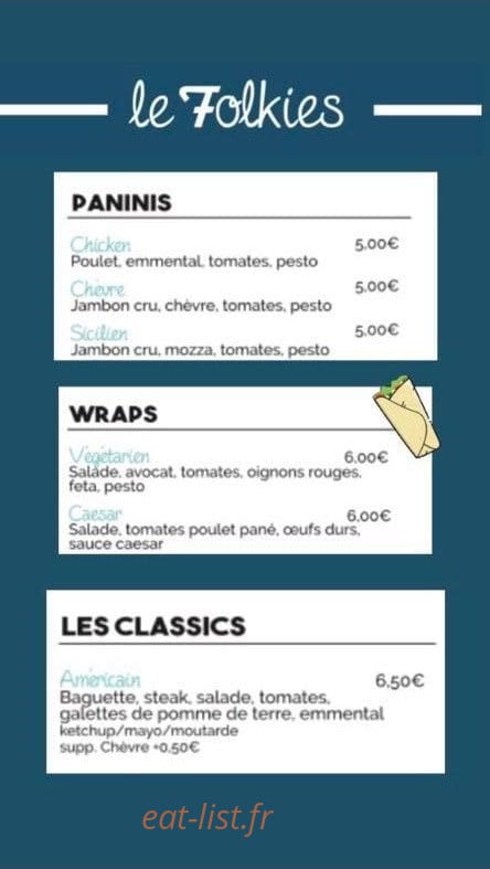 Folkies Homemade — carte page 1