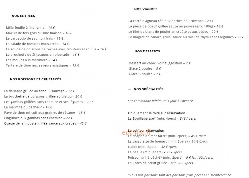 Hôtel Beau Soleil — carte page 1
