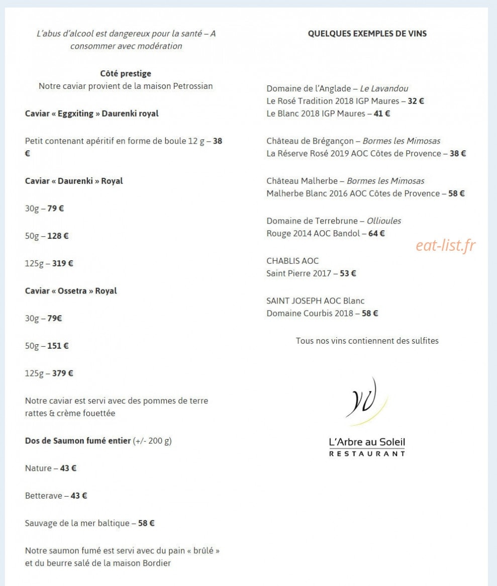 L’Arbre Au Soleil — carte page 2