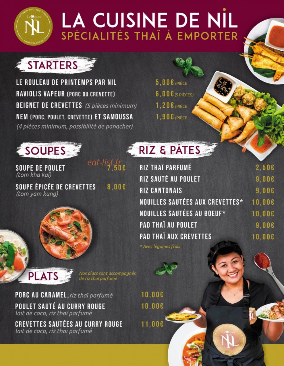 La Cuisine de Nil — carte page 1