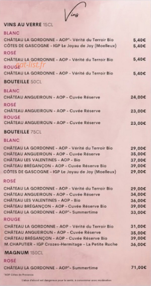 La Terrasse du Château — carte page 7