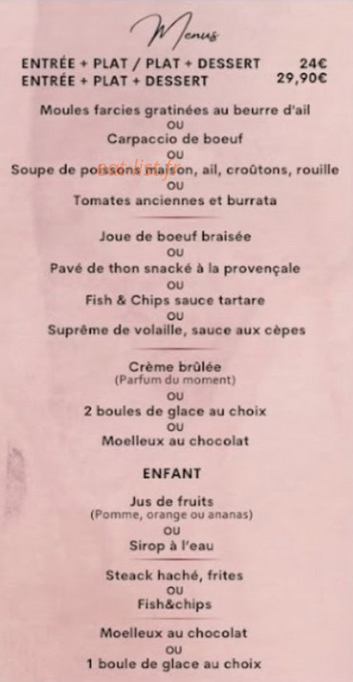 La Terrasse du Château — carte page 3
