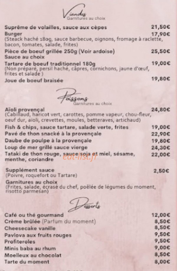 La Terrasse du Château — carte page 2