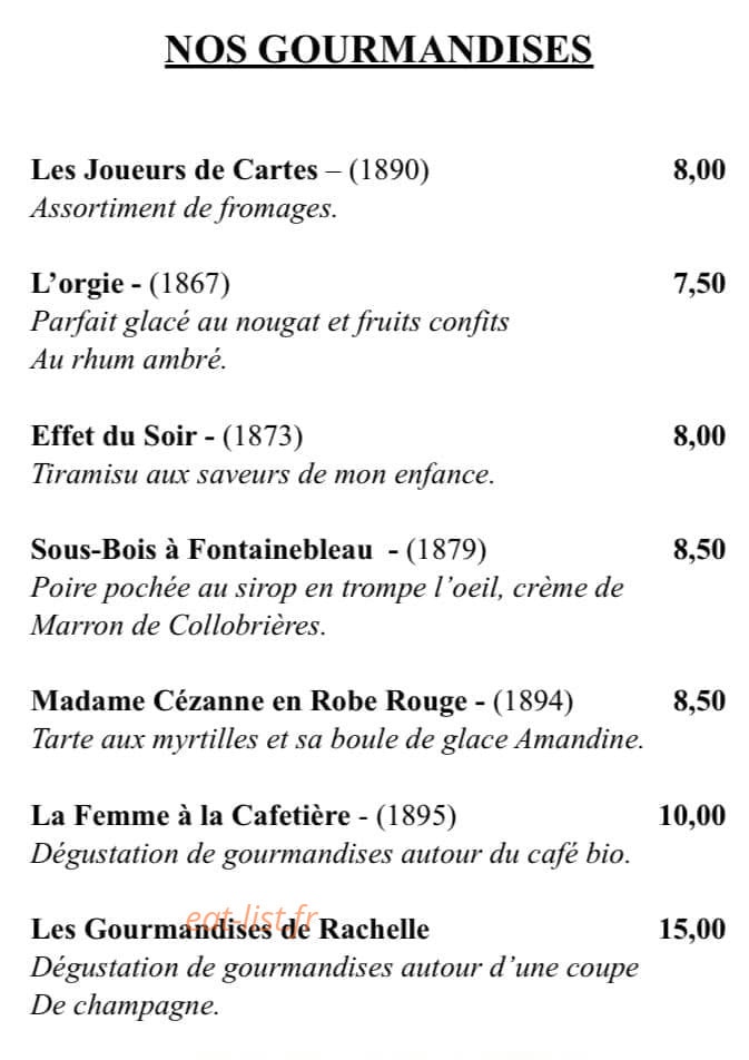 Le Café Cézanne — carte page 7