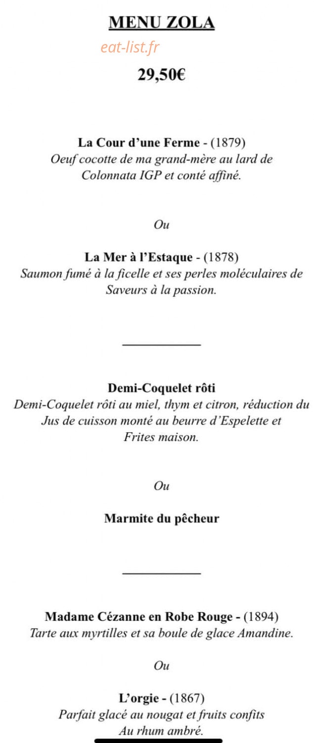 Le Café Cézanne — carte page 3
