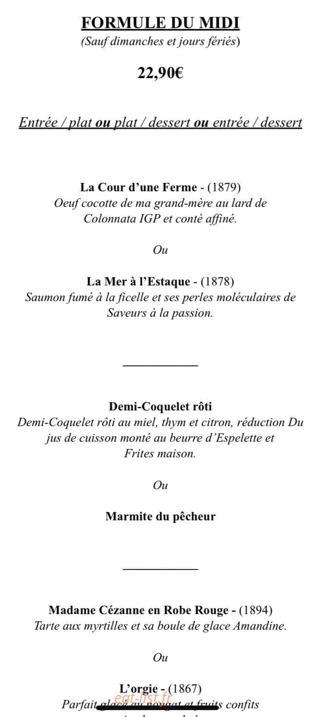 Le Café Cézanne — carte page 4