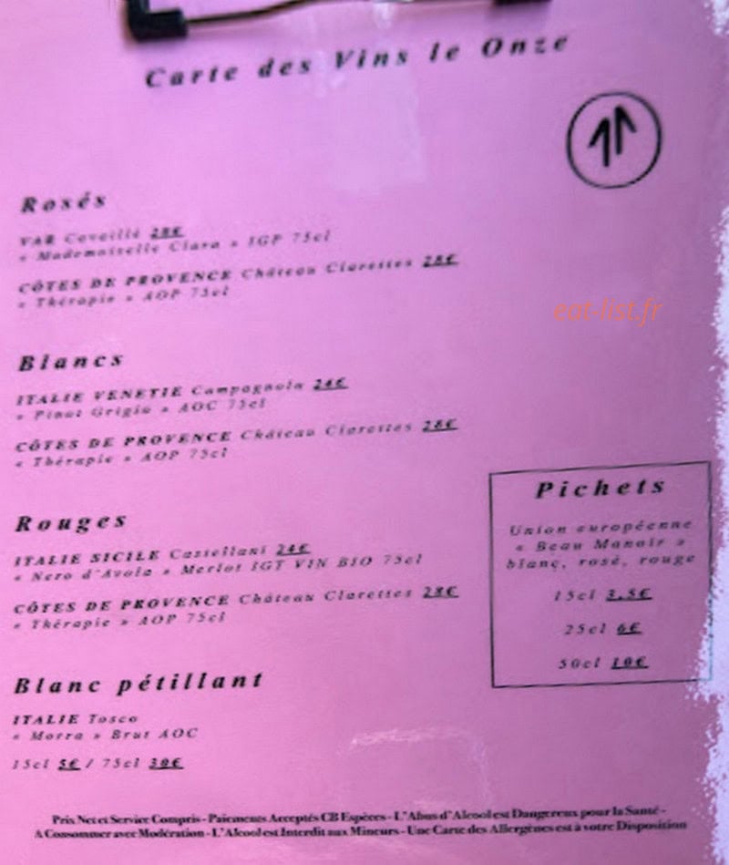 Le Onze — carte page 3