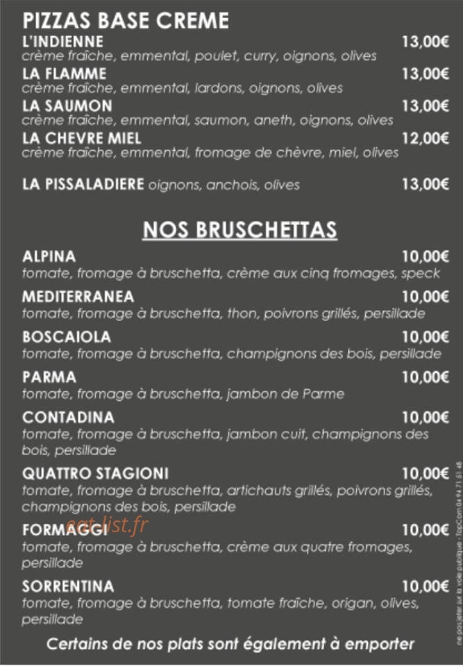 Le P'tit Resto Du Marché — carte page 2