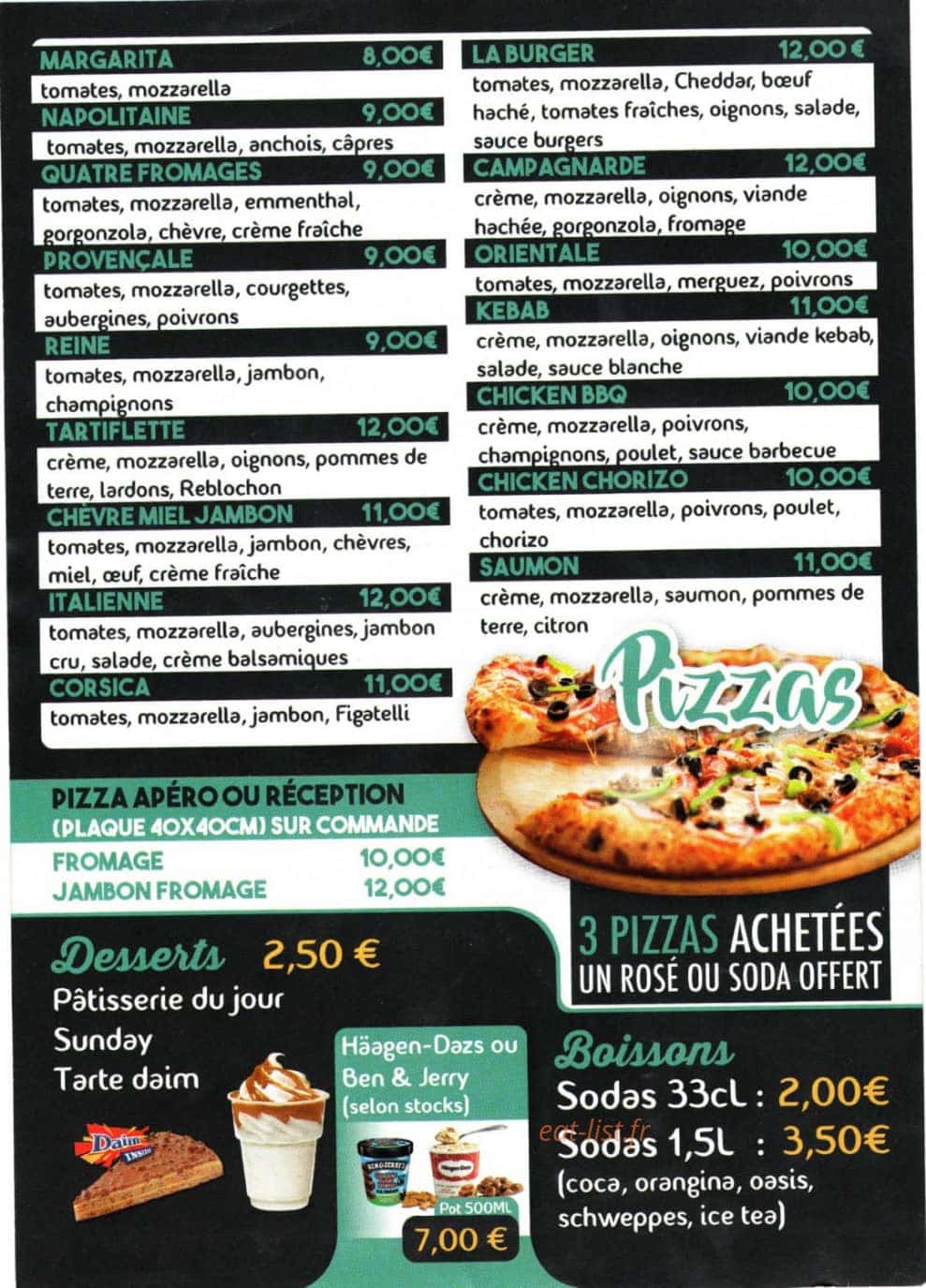 Pizz'Burg — carte page 2