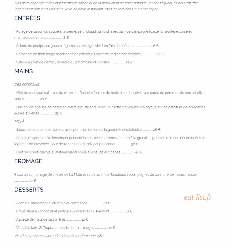 Relais du Vieux Sauvaire — carte page 2