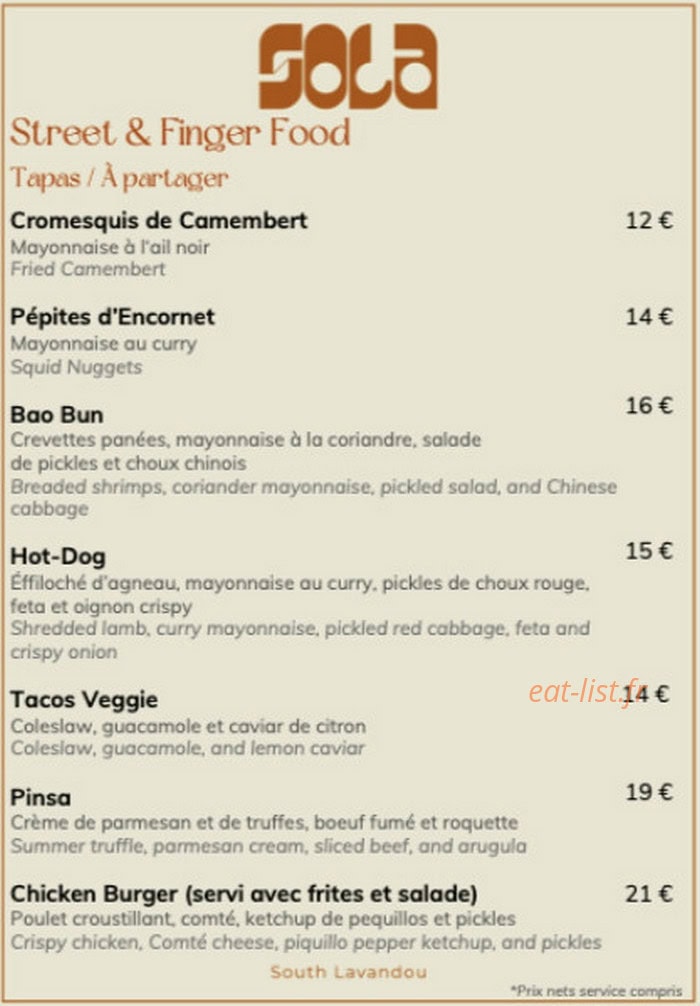 Sola — carte page 2