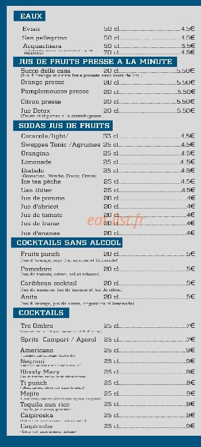 Tre Ombre — carte page 4