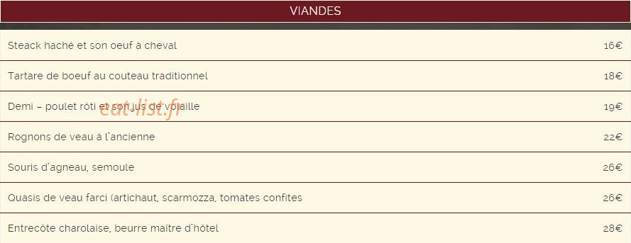 Bistro Pastis — carte page 3