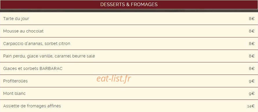 Bistro Pastis — carte page 6