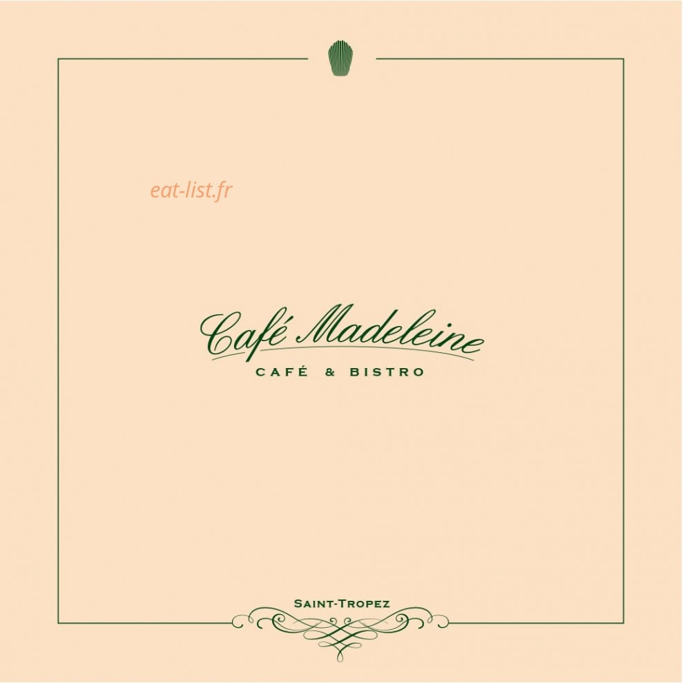 Café Madeleine — carte page 1