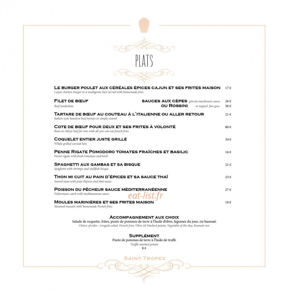 Café Madeleine — carte page 4
