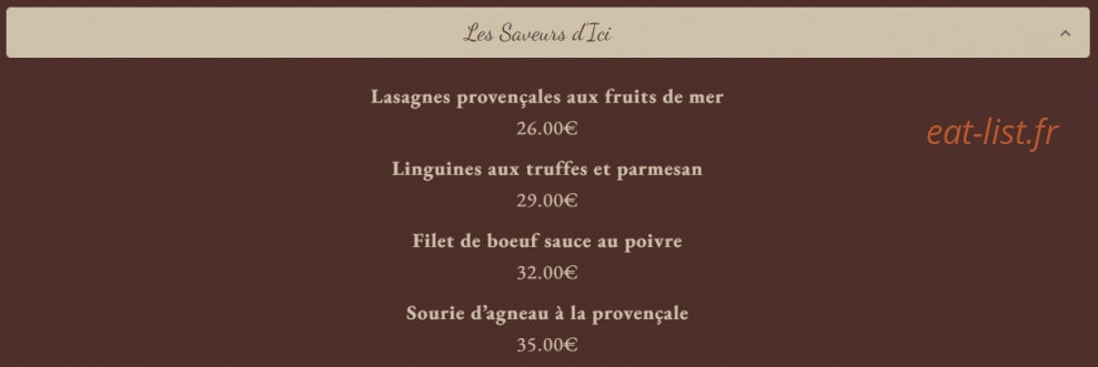 Chez Clovis — carte page 2