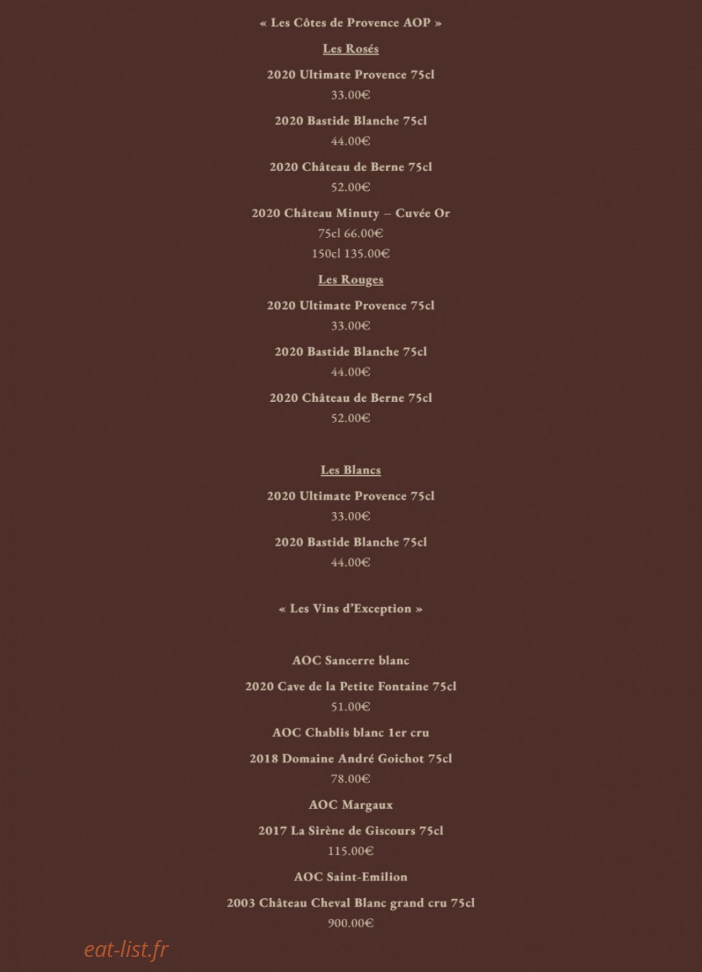 Chez Clovis — carte page 6