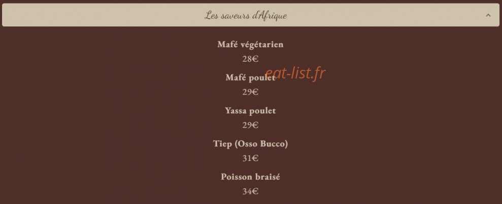 Chez Clovis — carte page 1