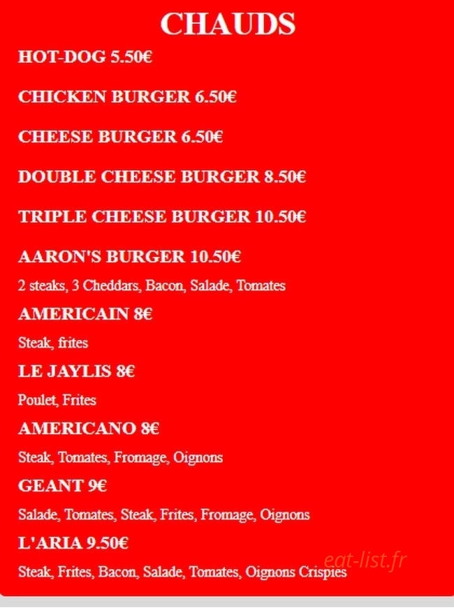 Chez Sabrina — carte page 2