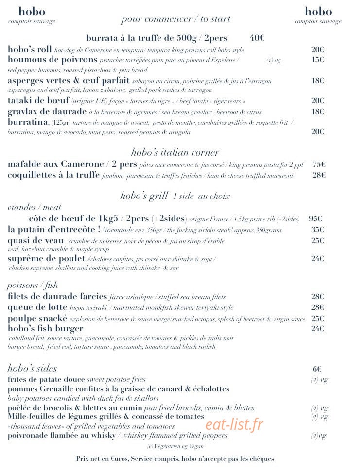 Hobo — carte page 1