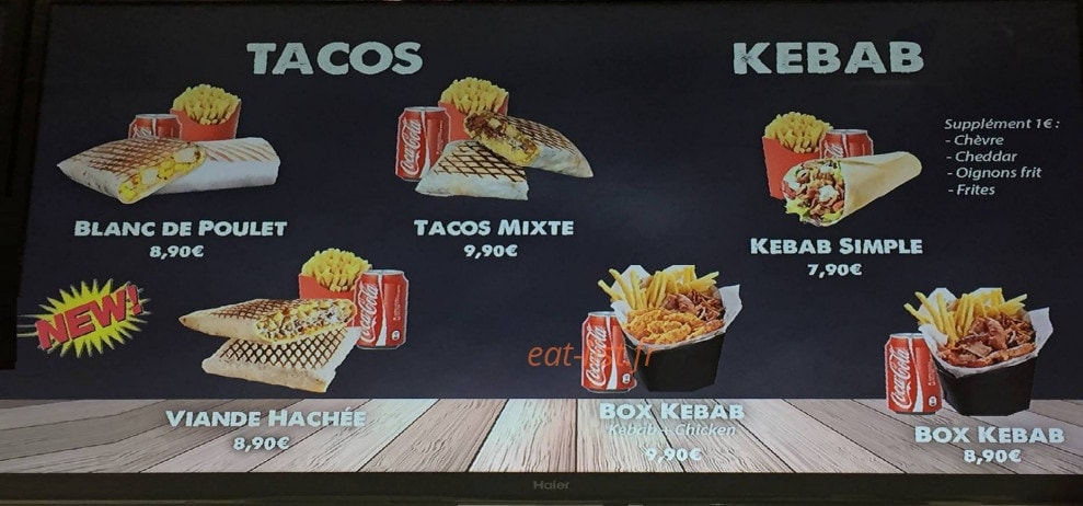 King food — carte page 3