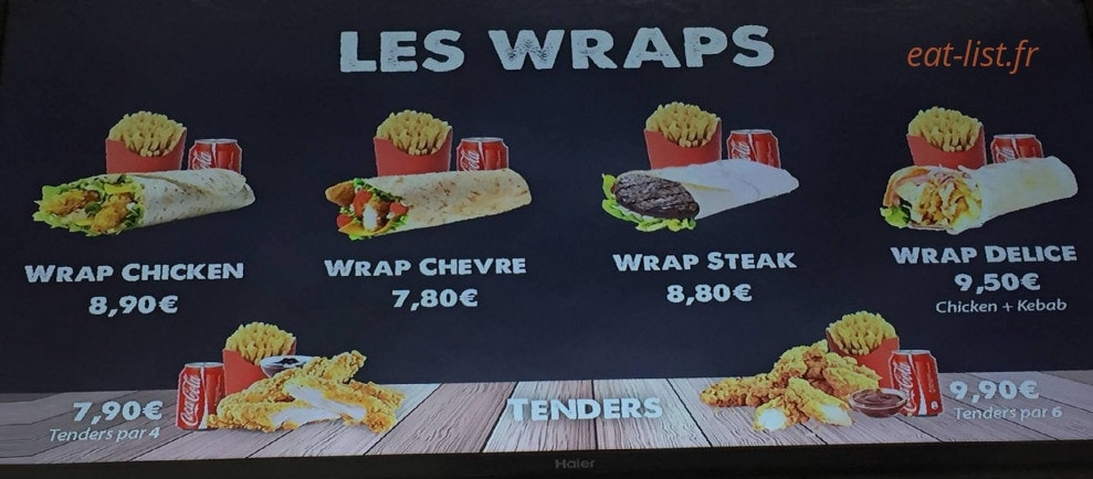 King food — carte page 2