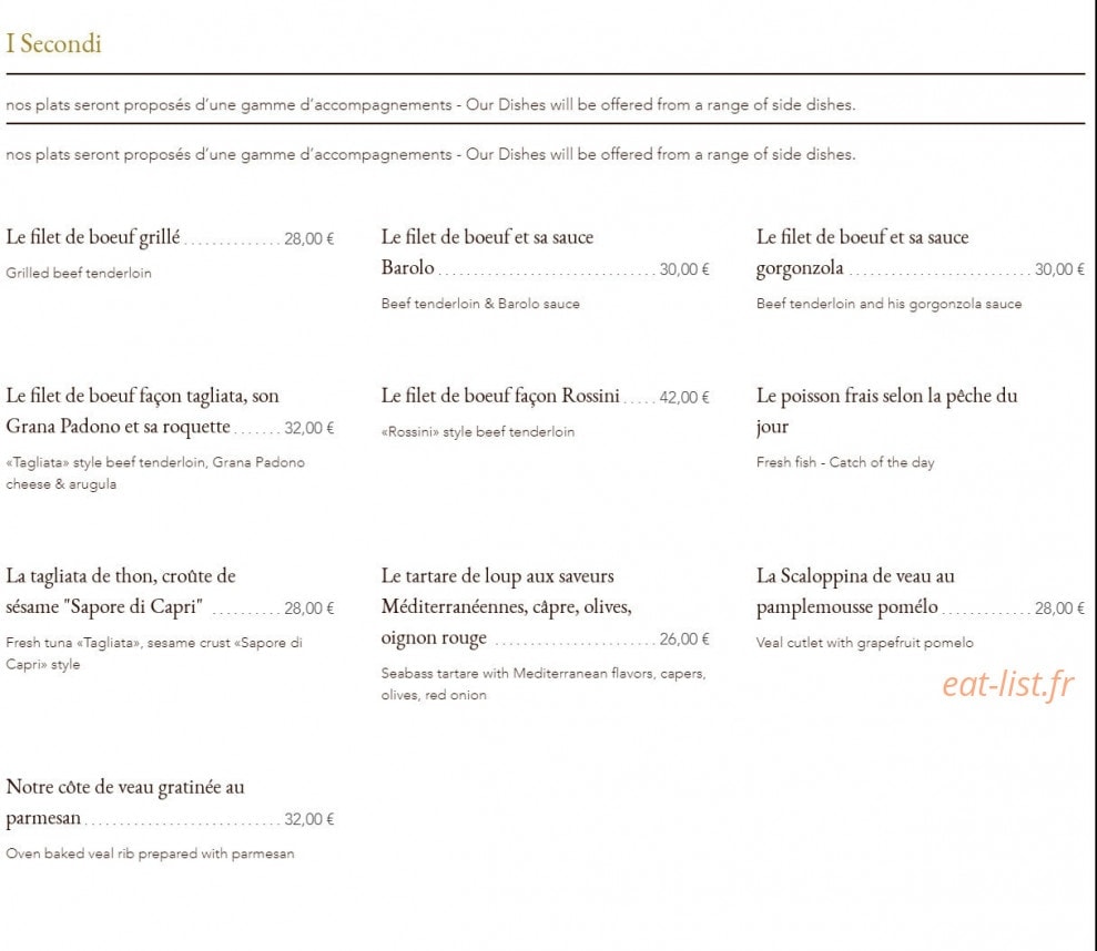 La Gioia — carte page 3