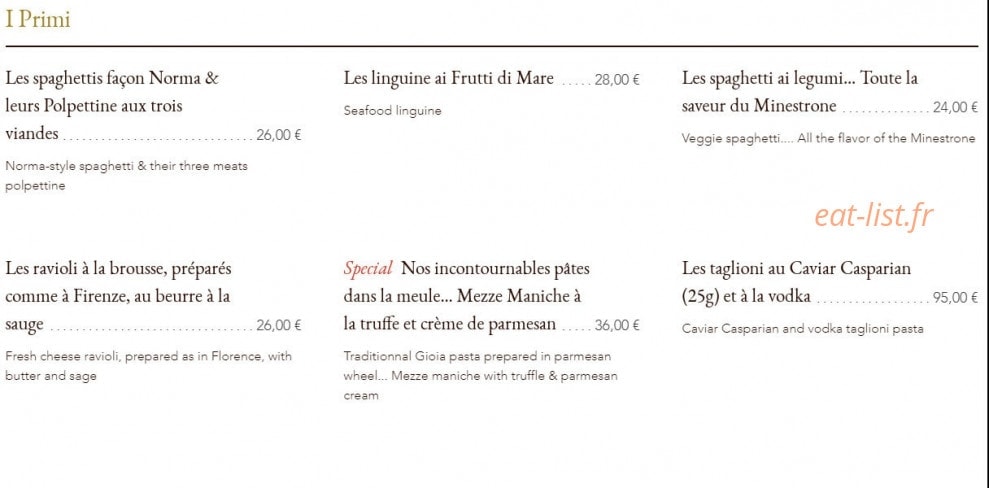 La Gioia — carte page 2