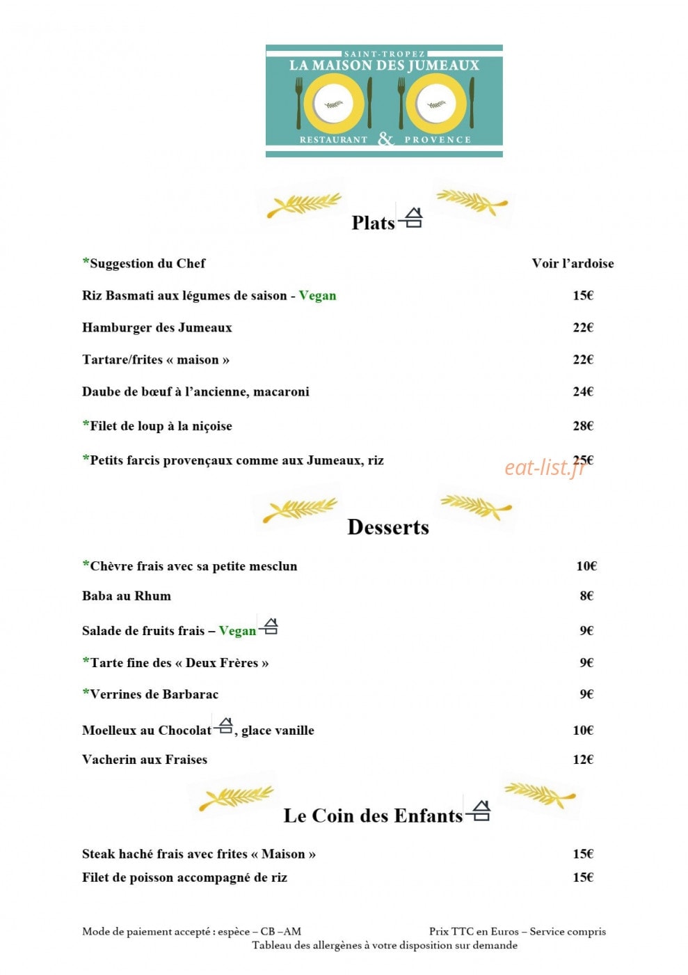 La Maison des Jumeaux — carte page 2