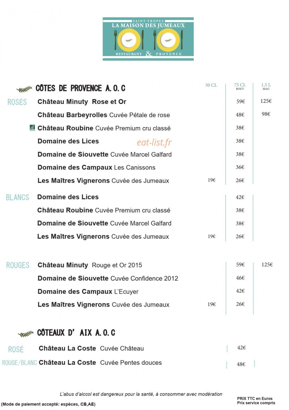 La Maison des Jumeaux — carte page 5
