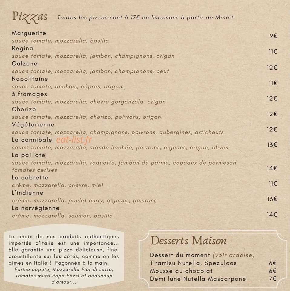 La Paillote — carte page 2