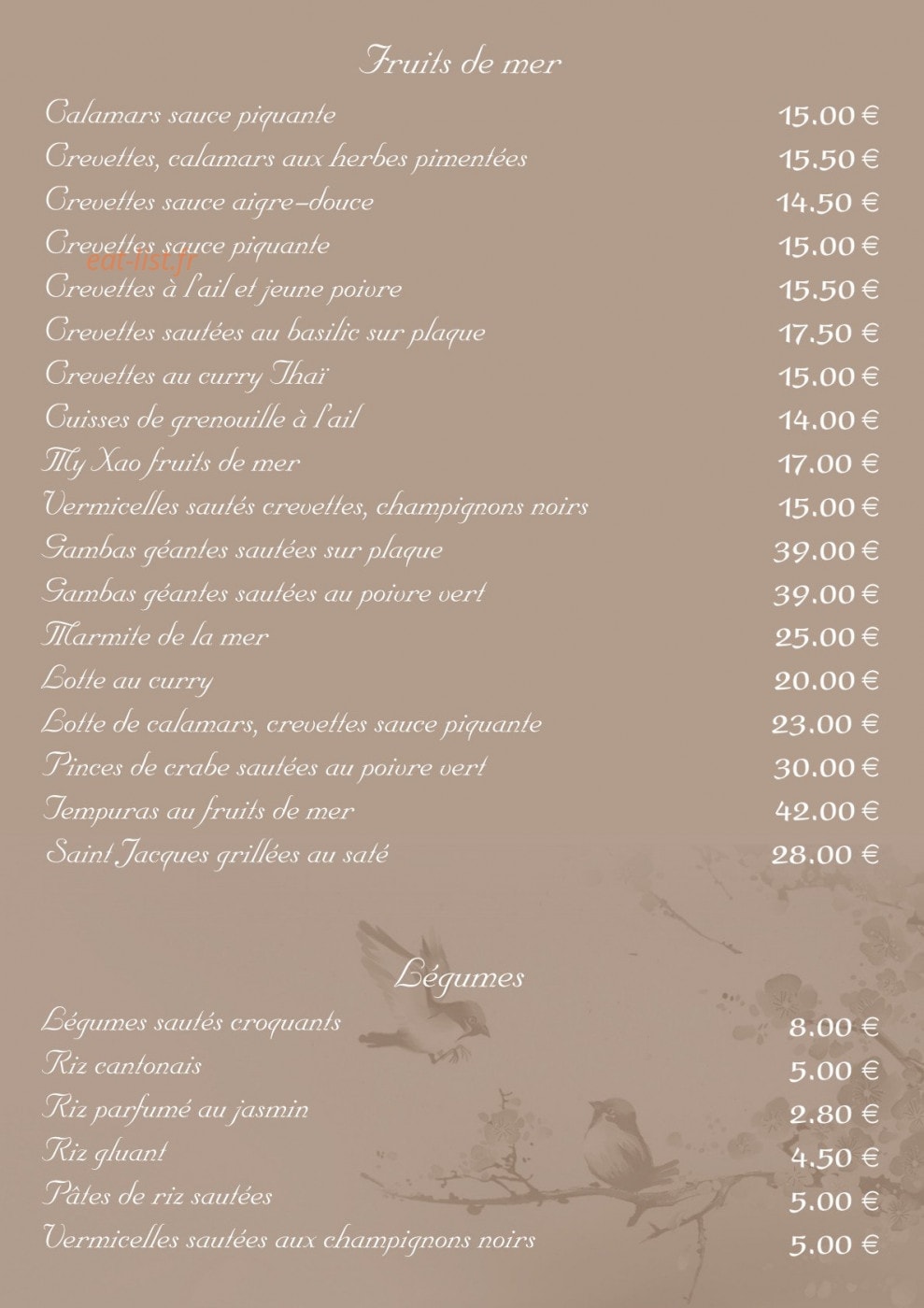 La Perle d'Asie — carte page 6