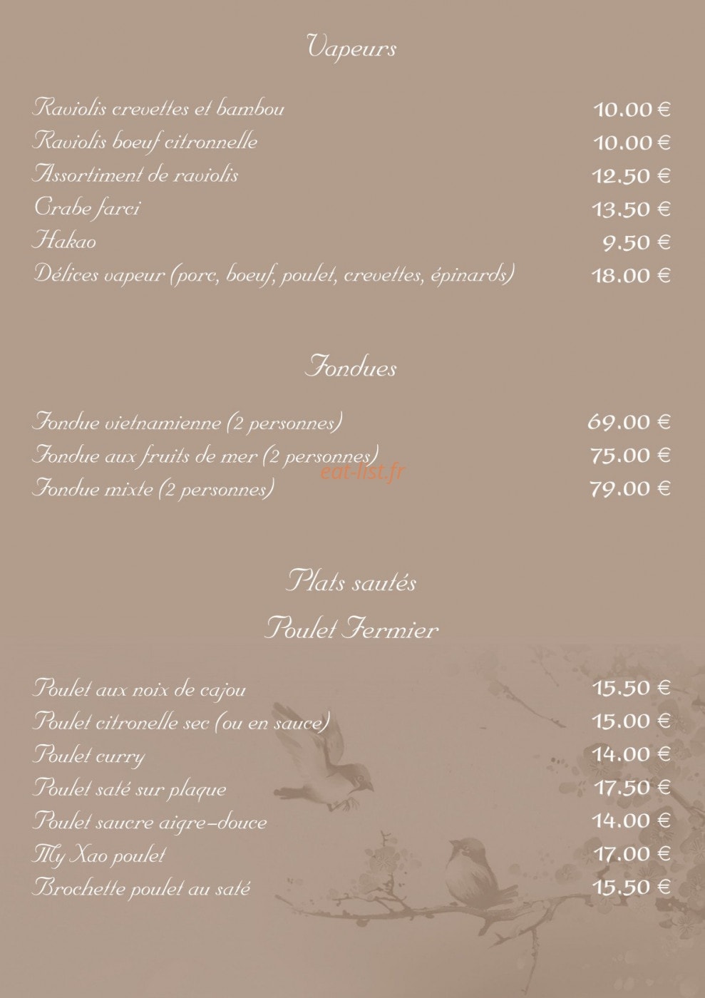 La Perle d'Asie — carte page 4