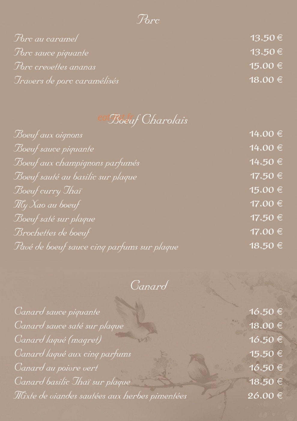 La Perle d'Asie — carte page 5