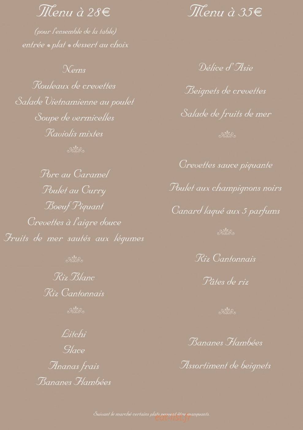 La Perle d'Asie — carte page 2