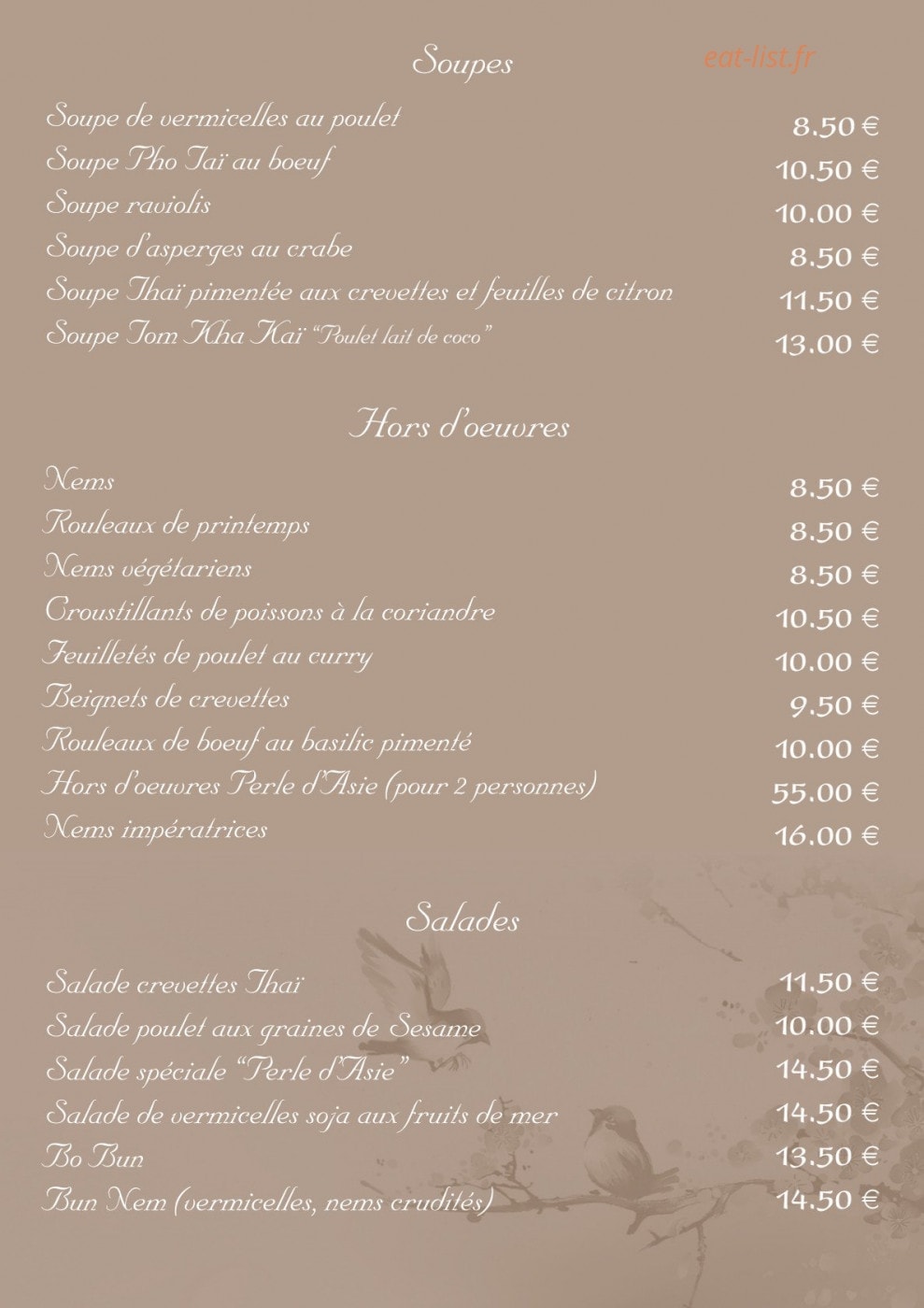 La Perle d'Asie — carte page 3