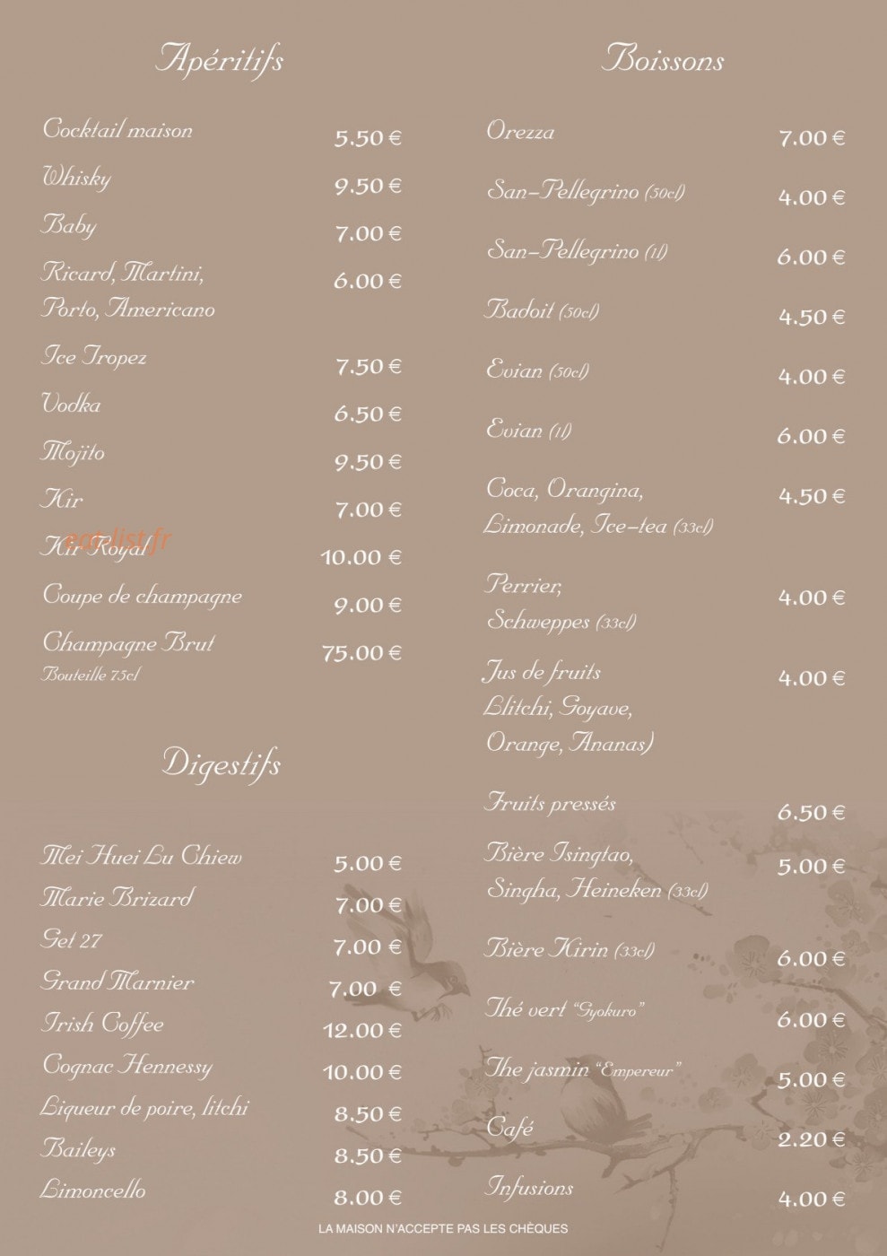 La Perle d'Asie — carte page 8