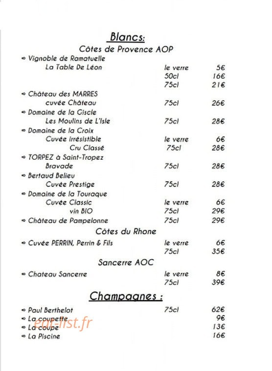 La Table de Léon — carte page 7