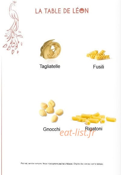 La Table de Léon — carte page 4