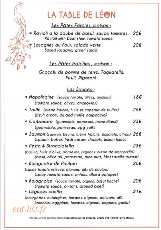 La Table de Léon — carte page 3