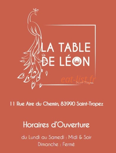 La Table de Léon — carte page 1