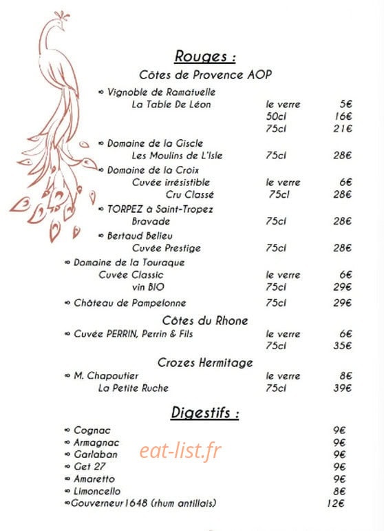 La Table de Léon — carte page 8
