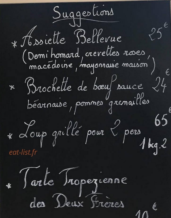 La Terrasse Gourmande — carte page 1
