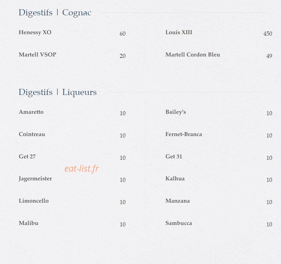 Le Bagatelle — carte page 6