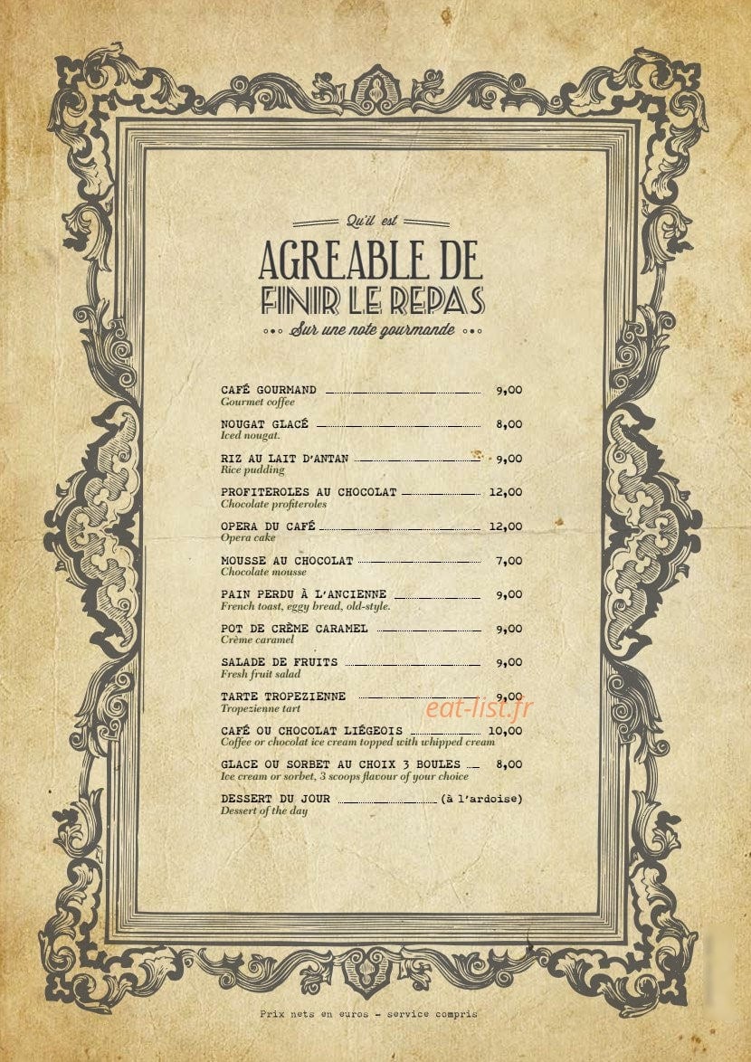 Le cafe Saint tropez — carte page 4
