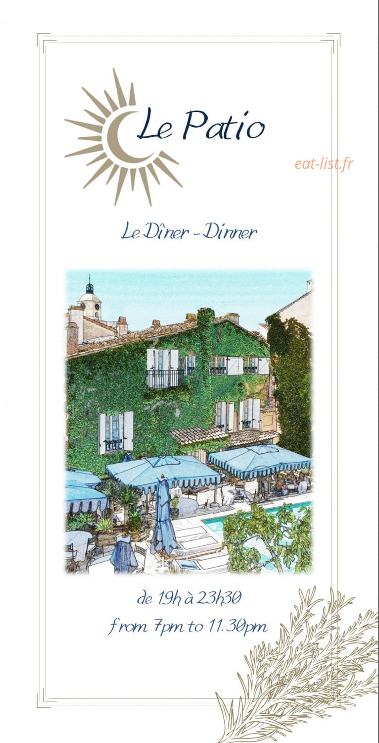 Le Patio — carte page 1