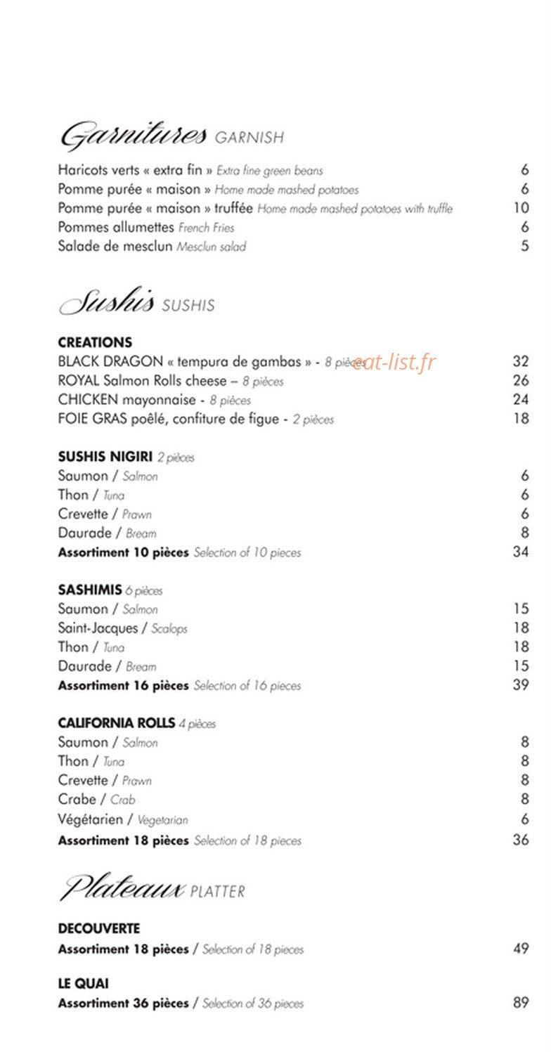 Le Quai — carte page 3