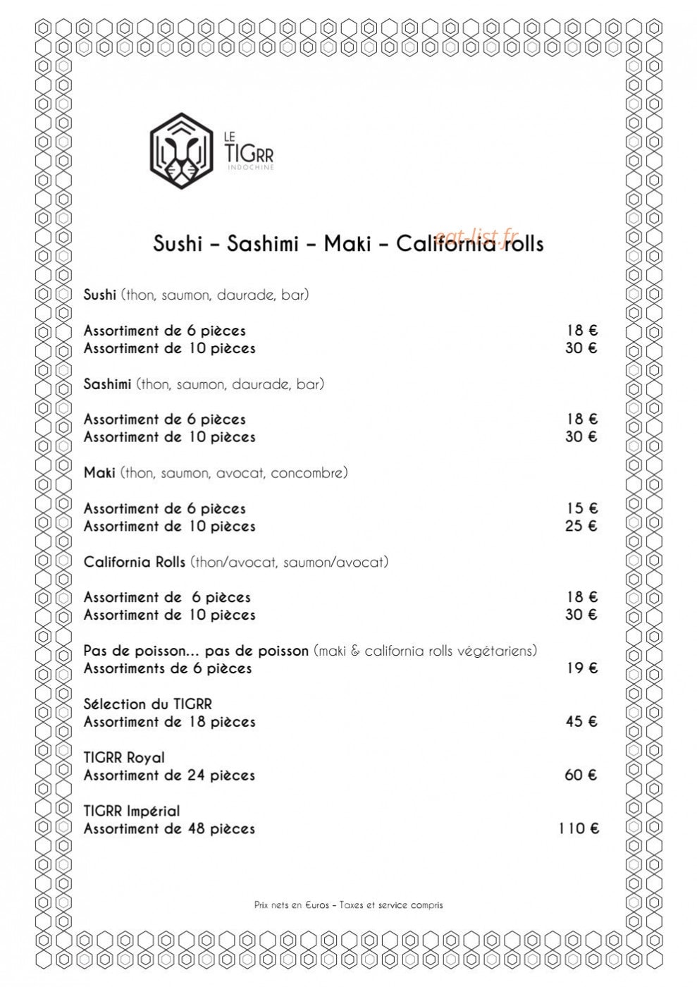 Le Tigrr — carte page 2