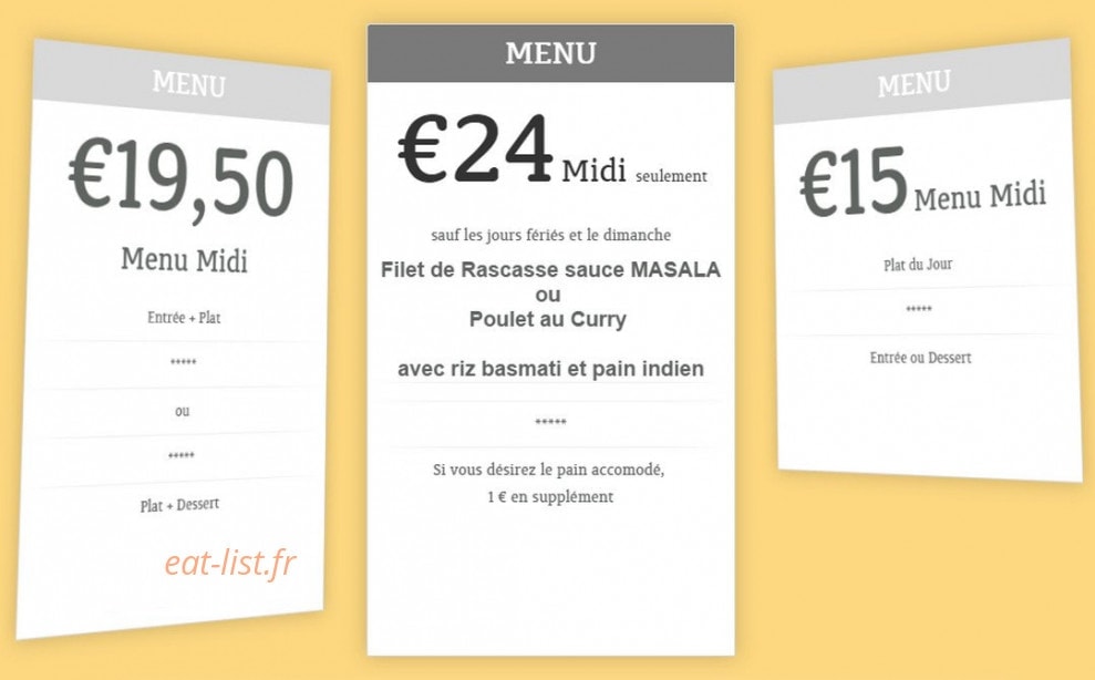 Restaurant Gandhi — carte page 6
